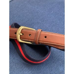 Torino European Ribbed Striped Surcingle Men’s Belt